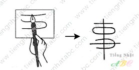 cách nhớ hán tự từ SỰ ( 事)