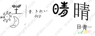 cách nhớ hán tự từ TÌNH ( 晴)